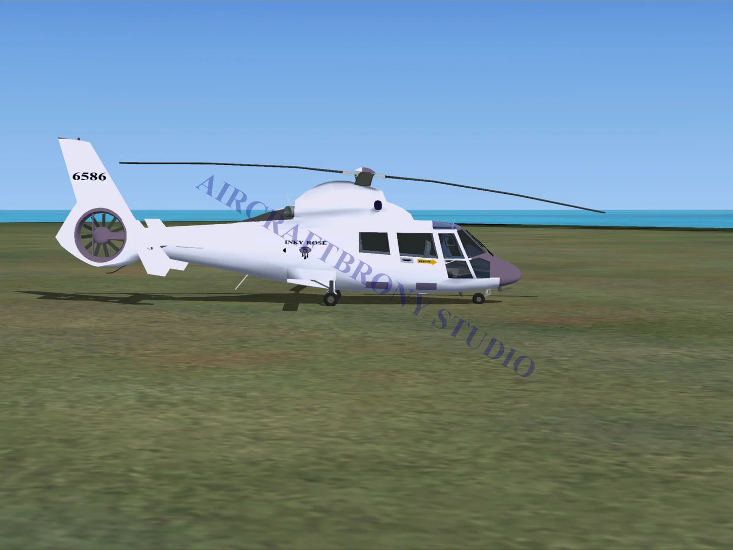 Inky Rose Aerospatiale HH65 Dolphin (Digital Image) Digital Image