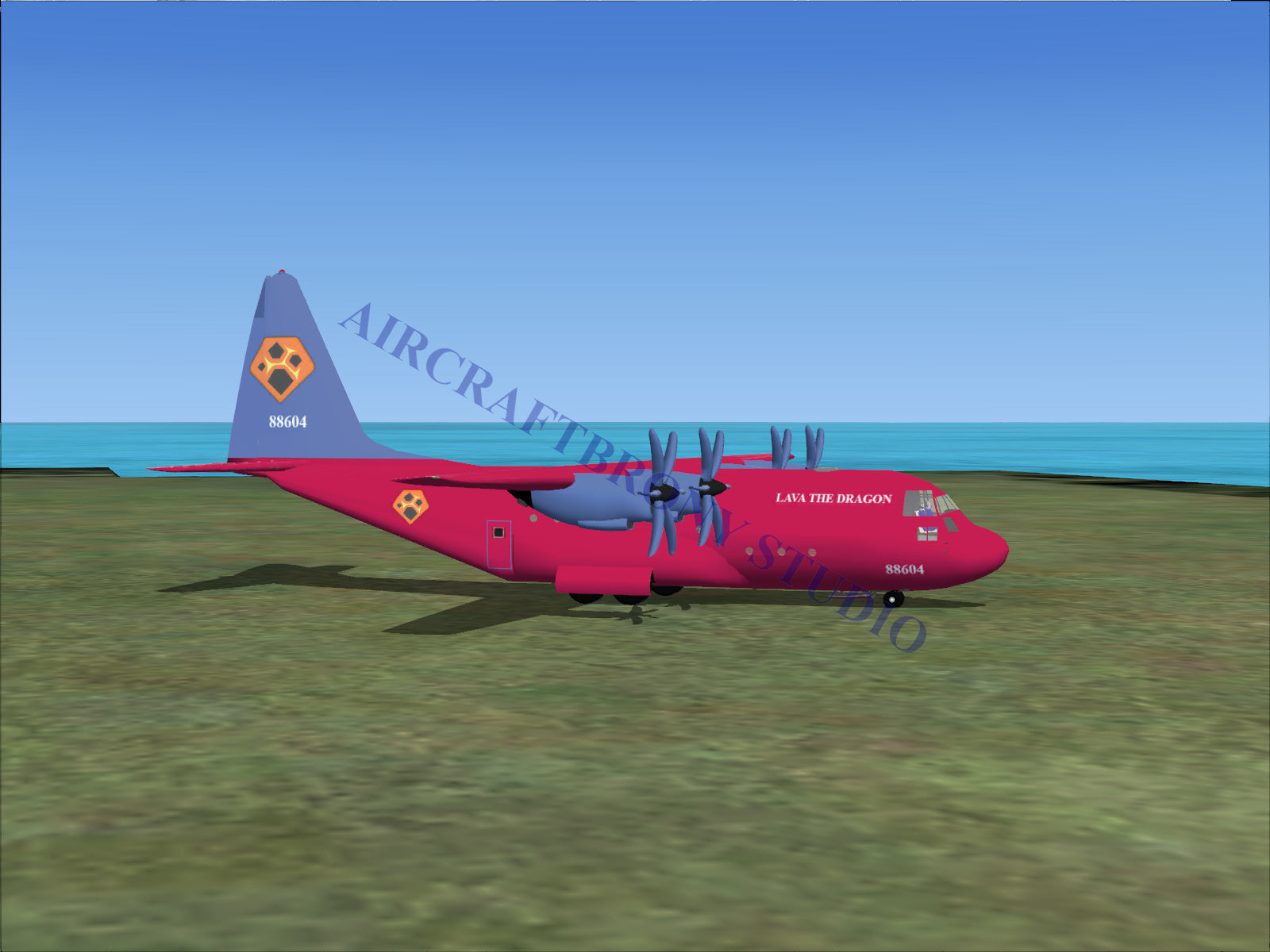 Lava The Dragon Lockheed C-130 (Digital Image) Digital Image