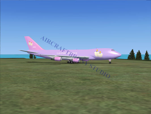 Lavender Essence Boeing 747-200 (Digital Image) Digital Image