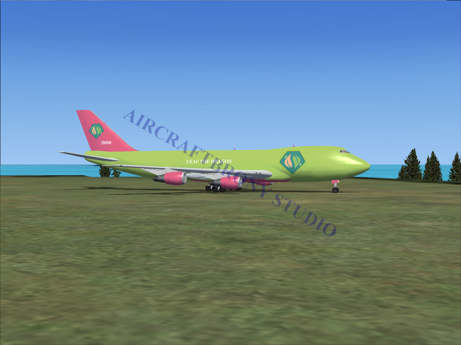 Leaf The Dragon Boeing 747-200 (Digital Image) Digital Image