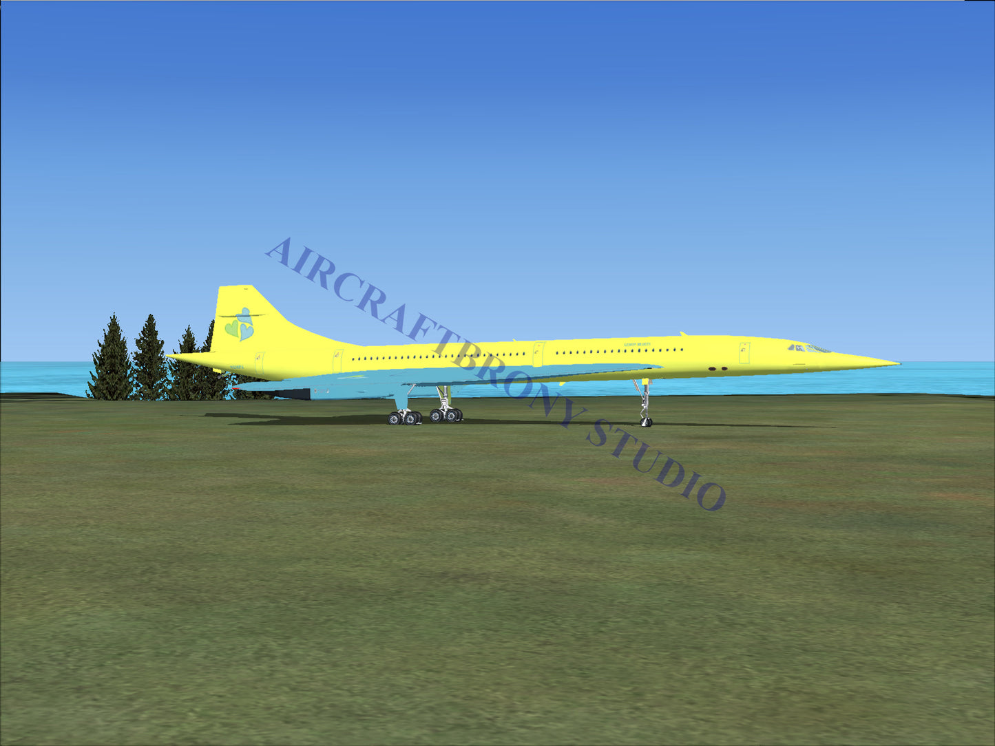 Lemon Hearts Aerospatiale Concorde (Digital Image) Digital Image