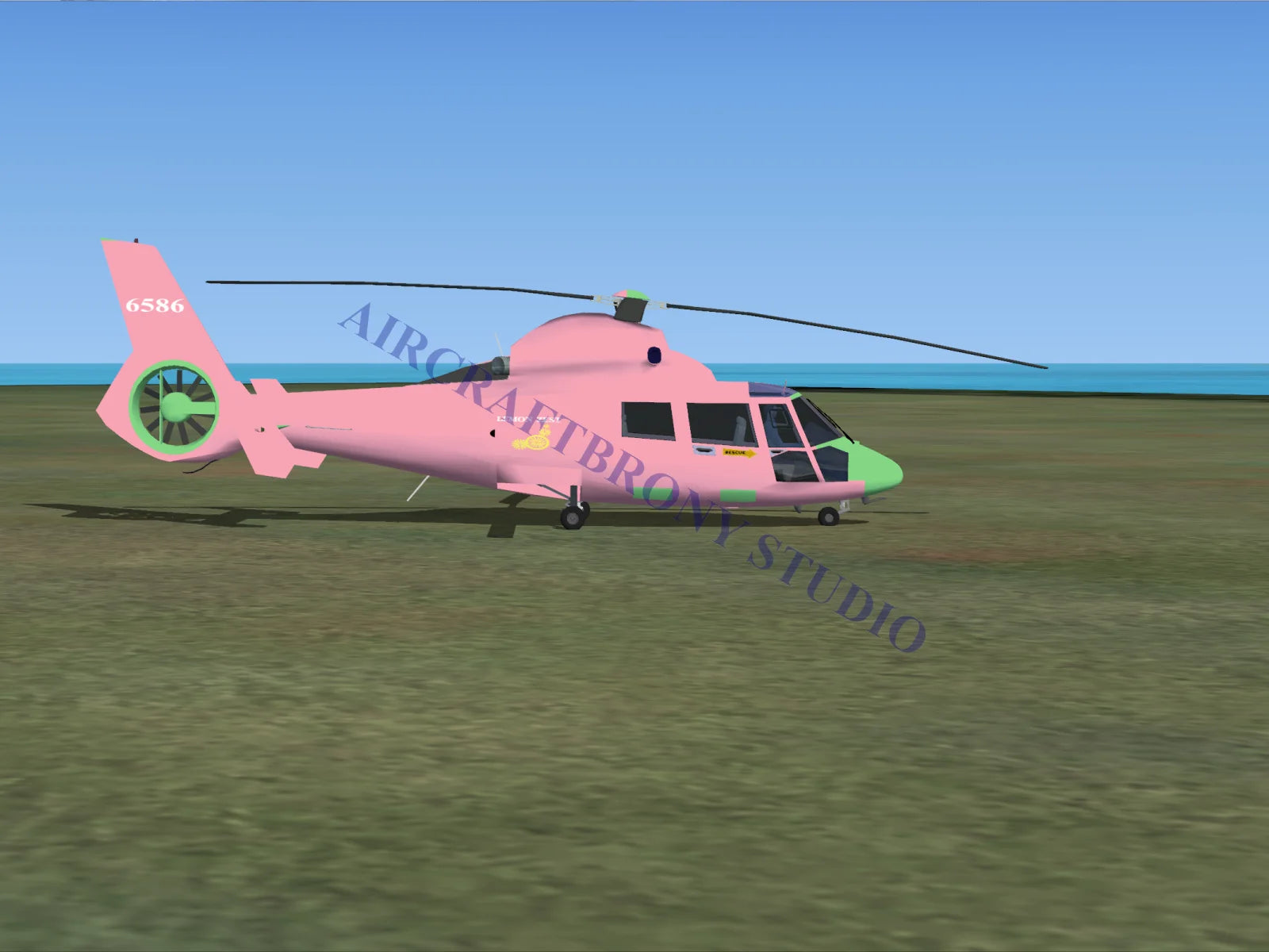 Lemon Zest Aerospatiale HH65 Dolphin (Digital Image) Digital Image
