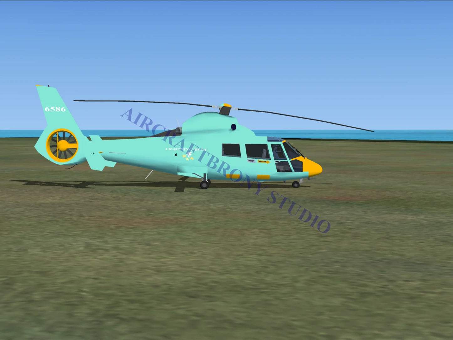 Lightning Dust Aerospatiale HH65 Dolphin (Digital Image) Digital Image