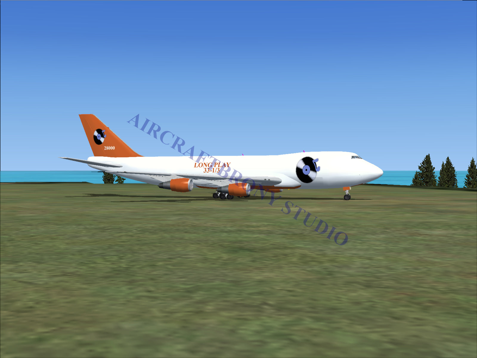 Long Play (33-1/3) Boeing 747-200 (Digital Image) Digital Image