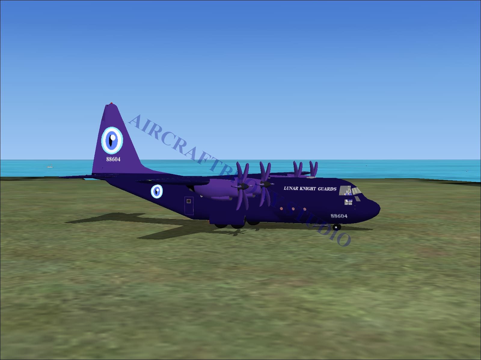 Lunar Knight Guards Lockheed C-130 (Digital Image) Digital Image