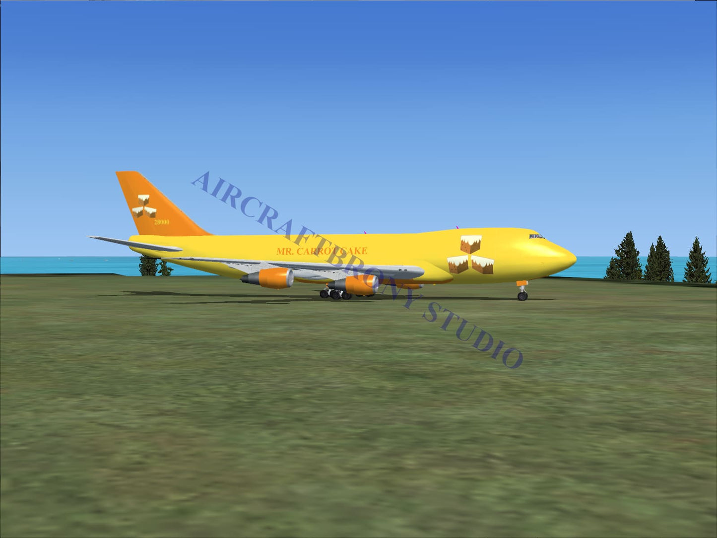 Mr. Carrot Cake Boeing 747-200 (Digital Image) Digital Image