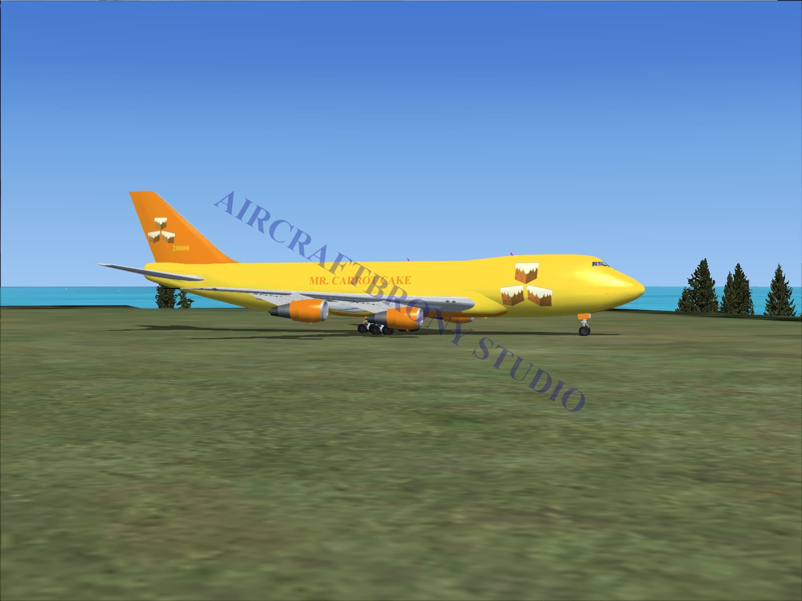 Mr. Carrot Cake Boeing 747-200 (Digital Image) Digital Image