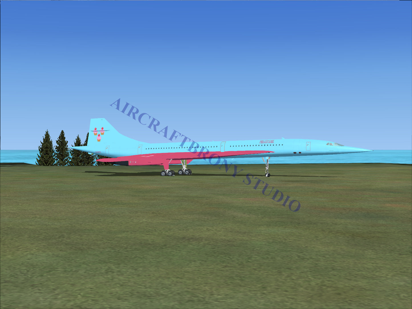 Mrs. Cup Cake Aerospatiale Concorde (Digital Image) Digital Image