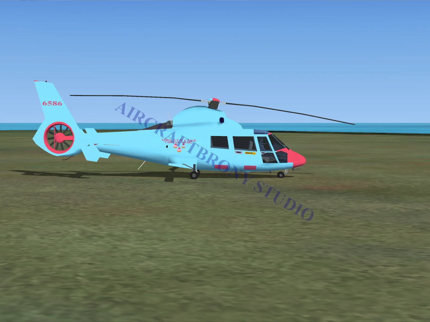 Mrs. Cup Cake Aerospatiale HH65 Dolphin (Digital Image) Digital Image