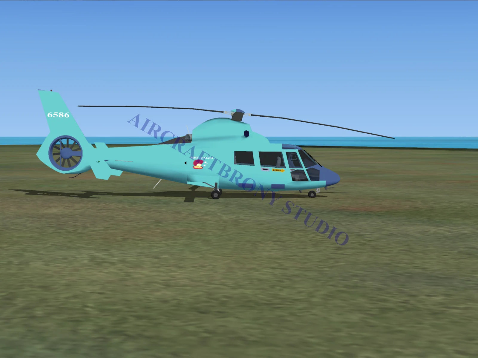 Mrs. Paleo Aerospatiale HH65 Dolphin (Digital Image) Digital Image