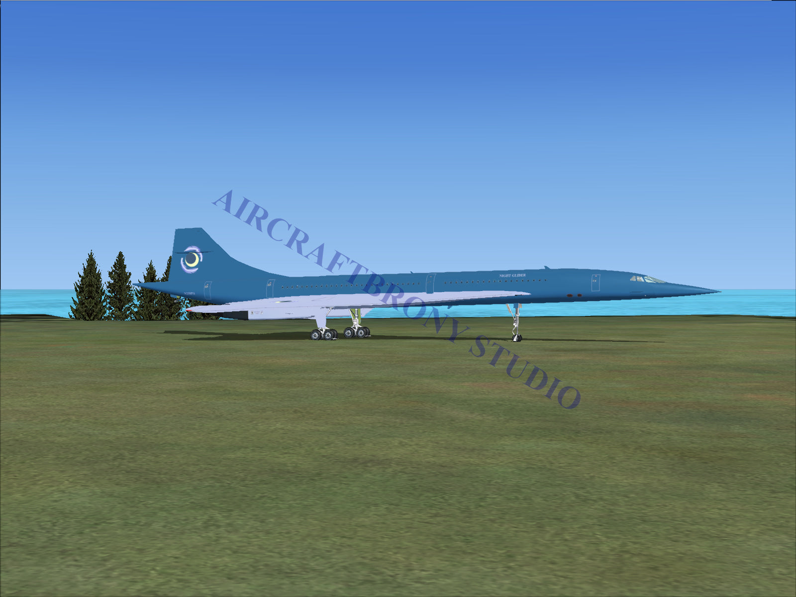Night Glider Aerospatiale Concorde (Digital Image) Digital Image