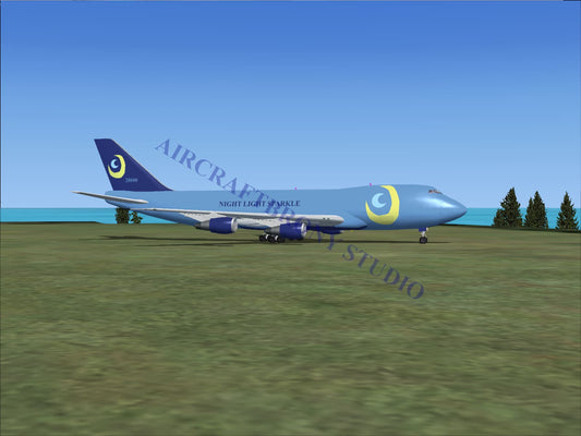 Nightlight Sparkle Boeing 747-200 (Digital Image) Digital Image
