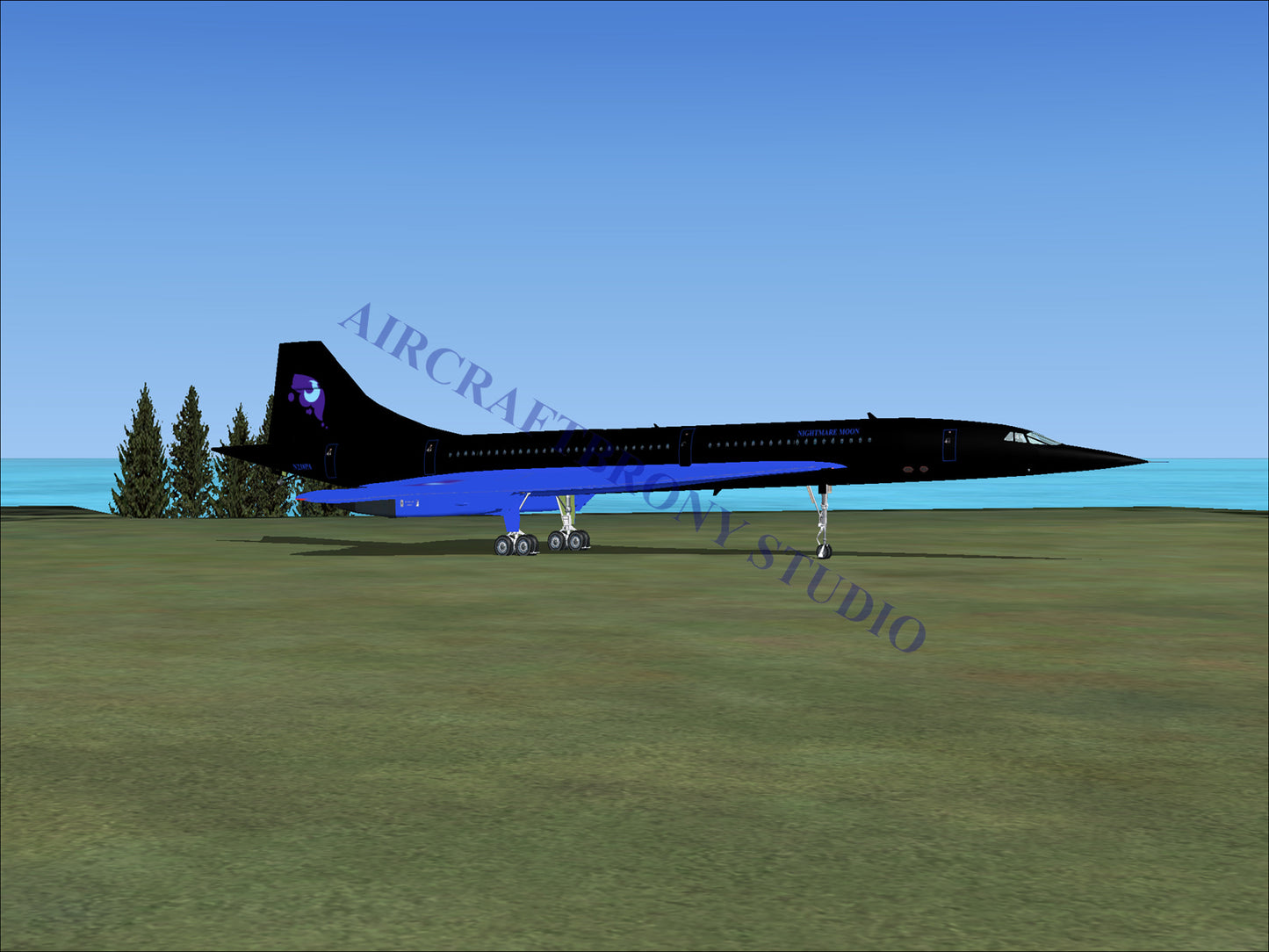 Nightmare Moon Aerospatiale Concorde (Digital Image) Digital Image