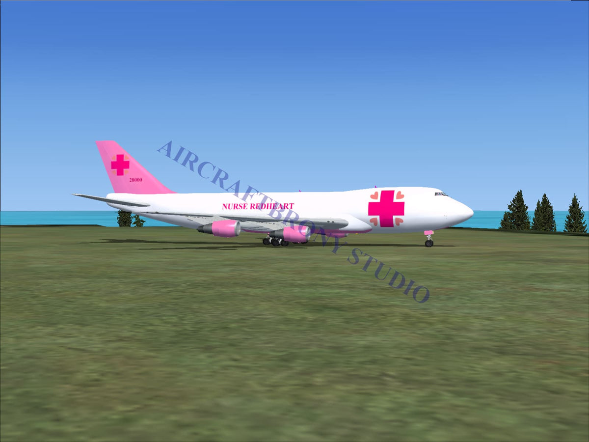 Nurse Redheart Boeing 747-200 (Digital Image) – Aircraftbrony Studio