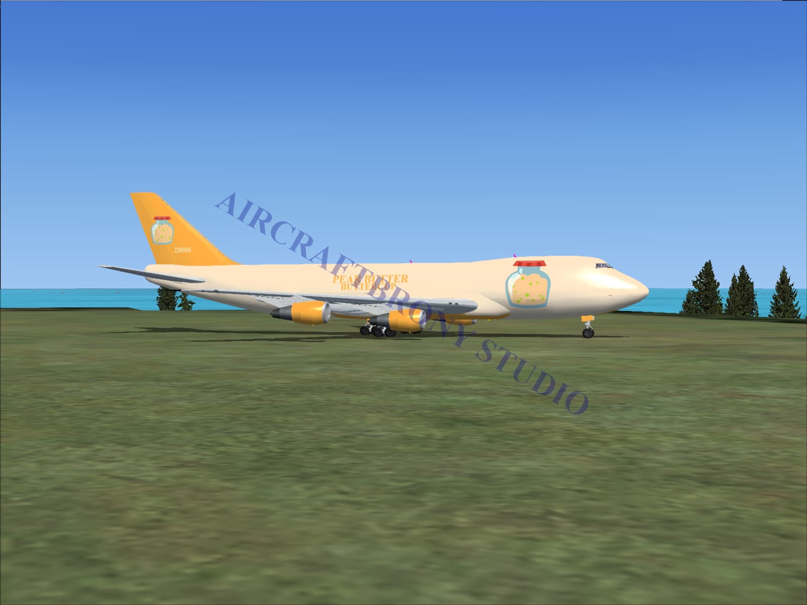 Pear Butter Boeing 747-200 (Digital Image) Digital Image