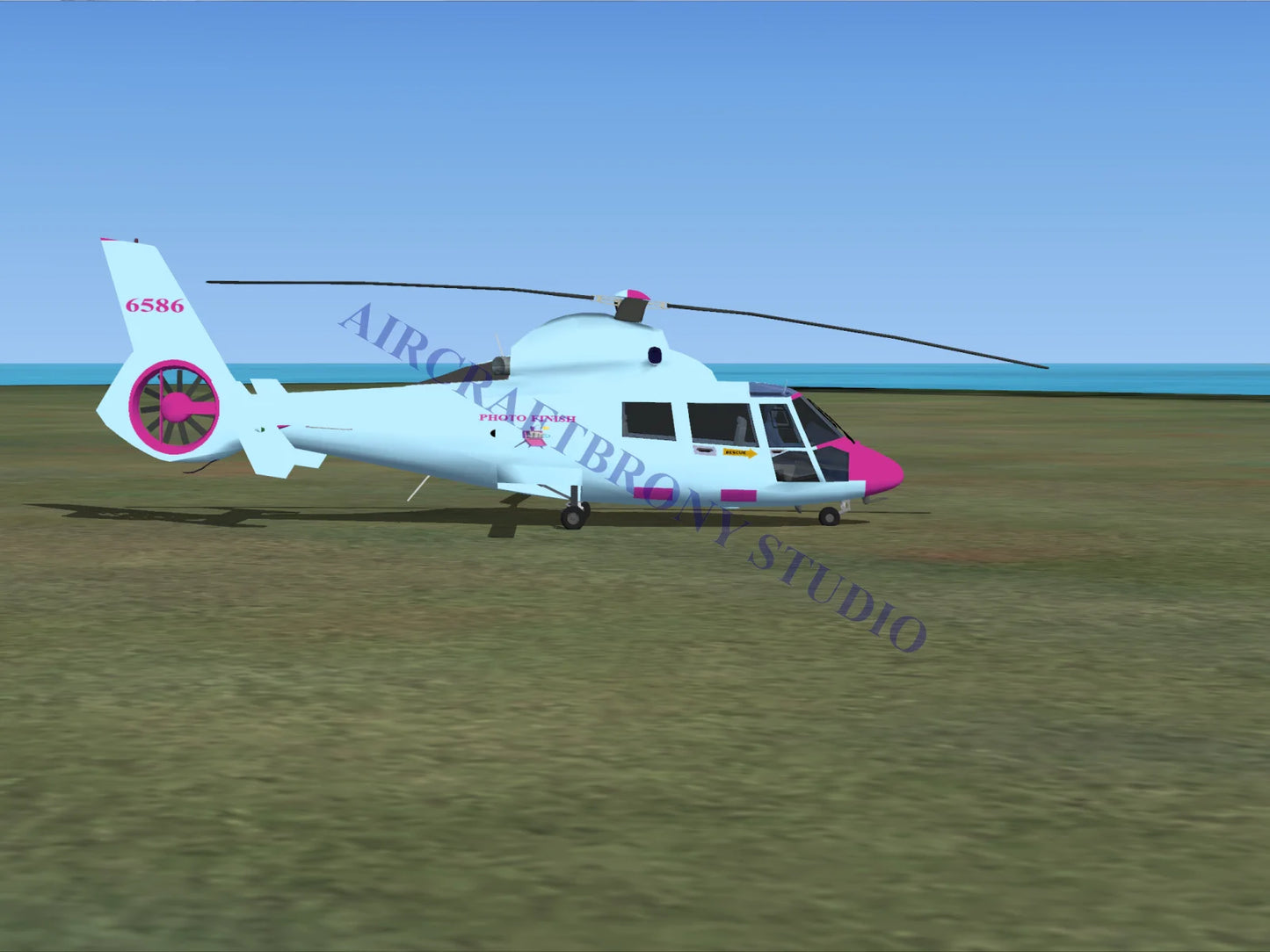Photo Finish Aerospatiale HH65 Dolphin (Digital Image) Digital Image