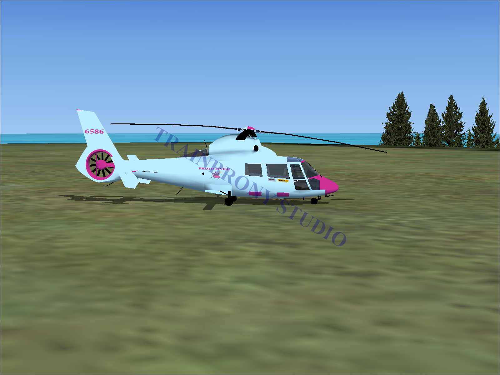 Photo Finish Aerospatiale HH65 Dolphin (Digital Image) Digital Image