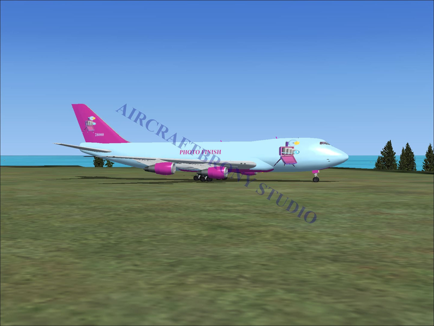 Photo Finish Boeing 747-200 (Digital Image) Digital Image