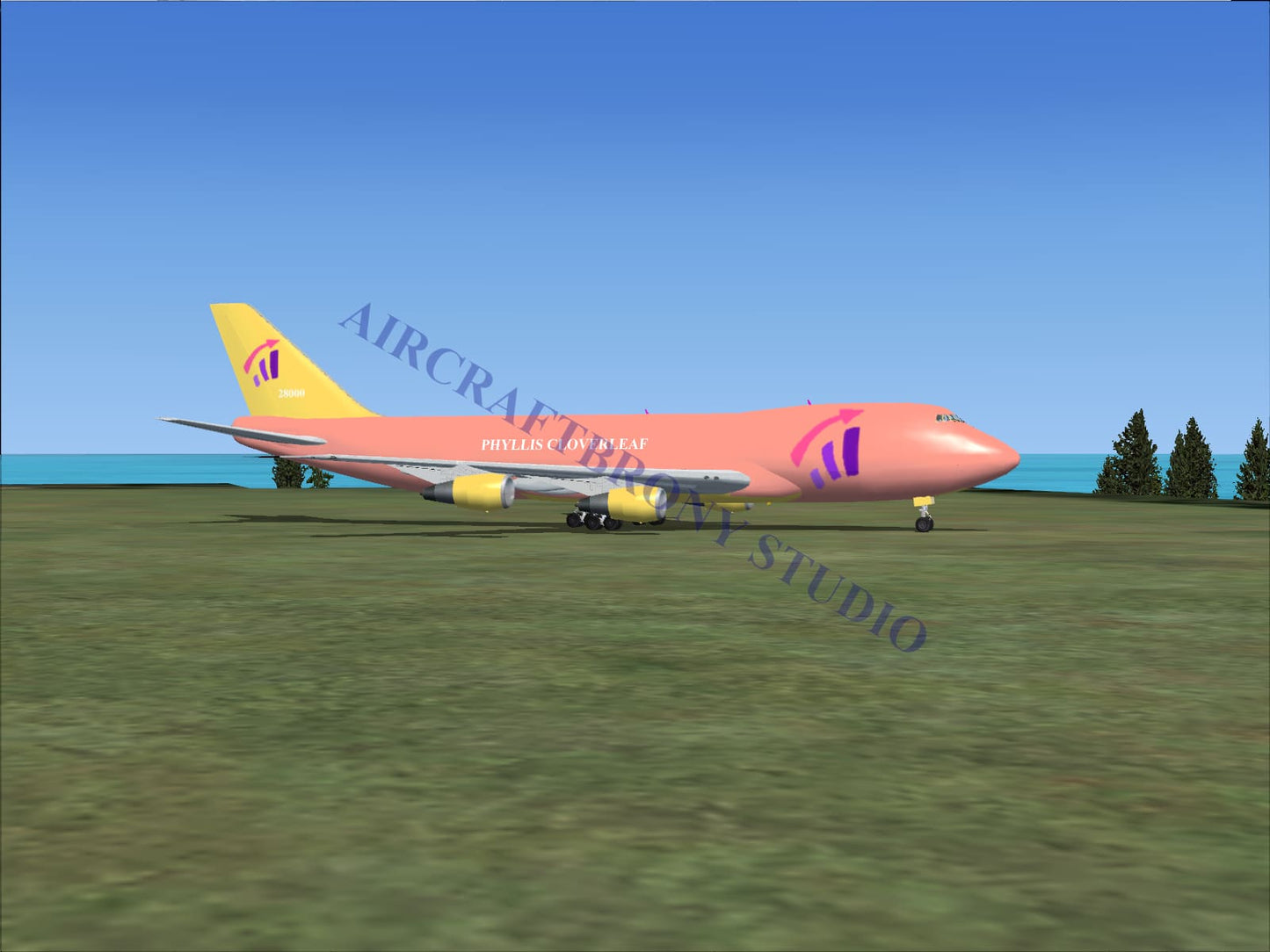 Phyllis Cloverleaf Boeing 747-200 (Digital Image) Digital Image