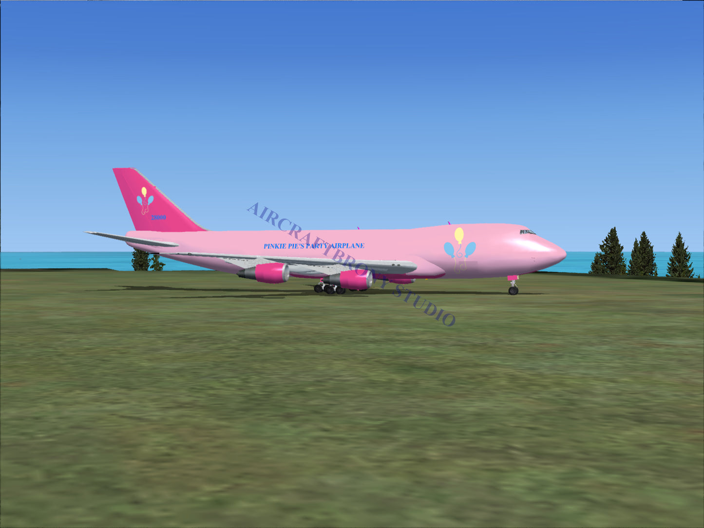 Pinkie Pie’s Party Boeing 747-200 (Digital Image) Digital Image