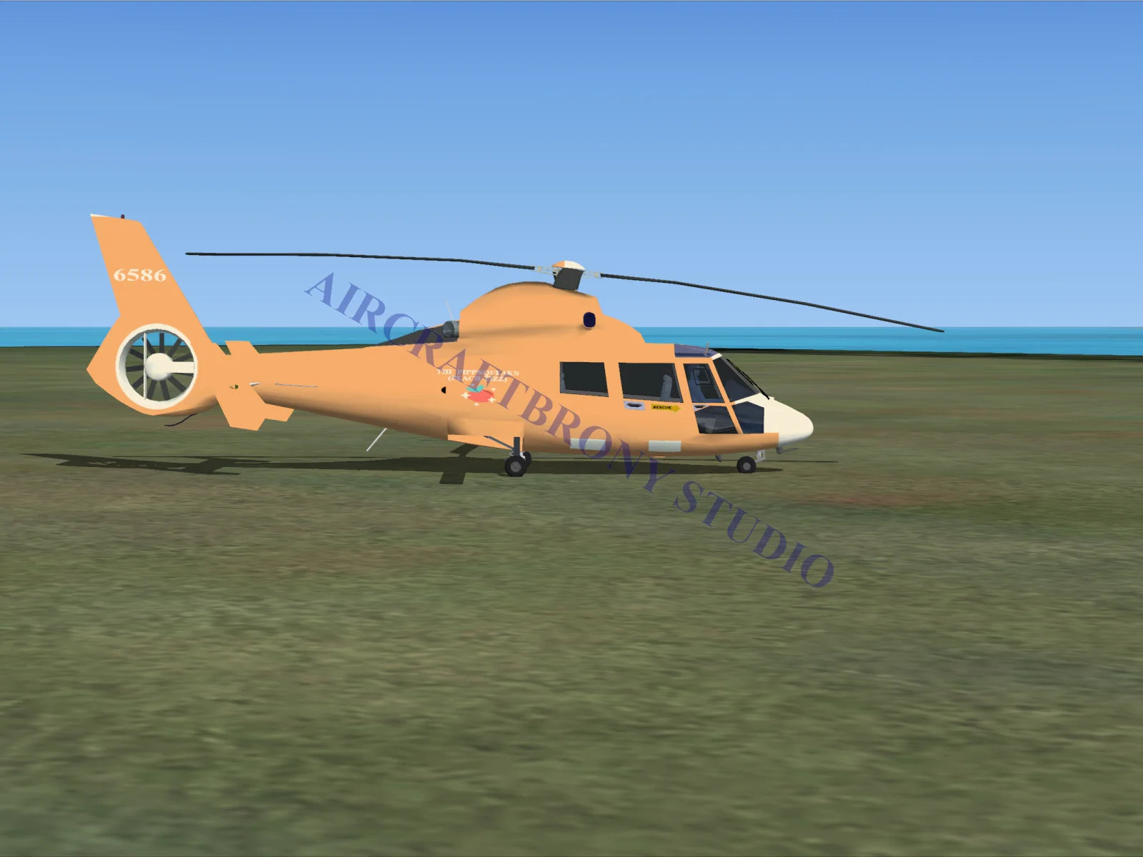 Pippsqueaks (Peach Fizz) Aerospatiale HH65 Dolphin (Digital Image) Digital Image