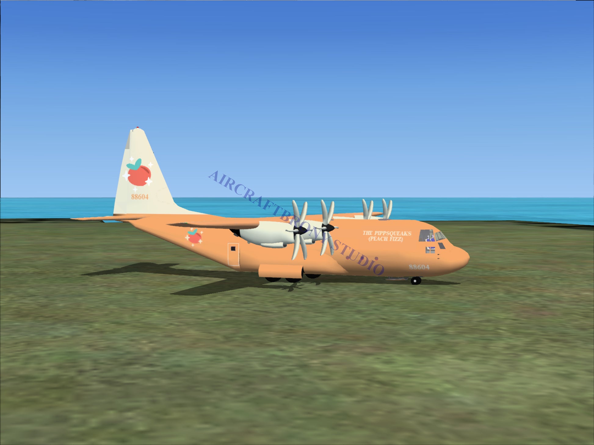 Pippsqueaks (Peach Fizz) Lockheed C-130 (Digital Image) Digital Image