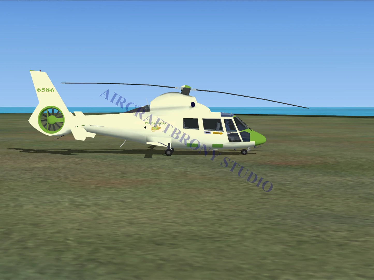 Pistachio Aerospatiale HH65 Dolphin (Digital Image) Digital Image