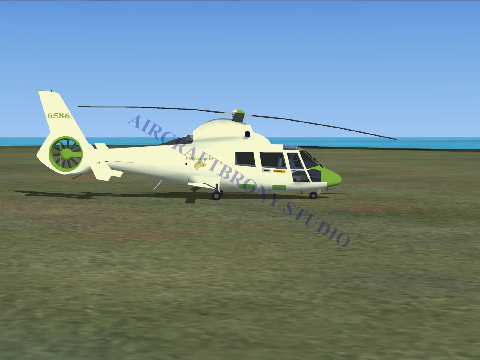 Pistachio Aerospatiale HH65 Dolphin (Digital Image) Digital Image