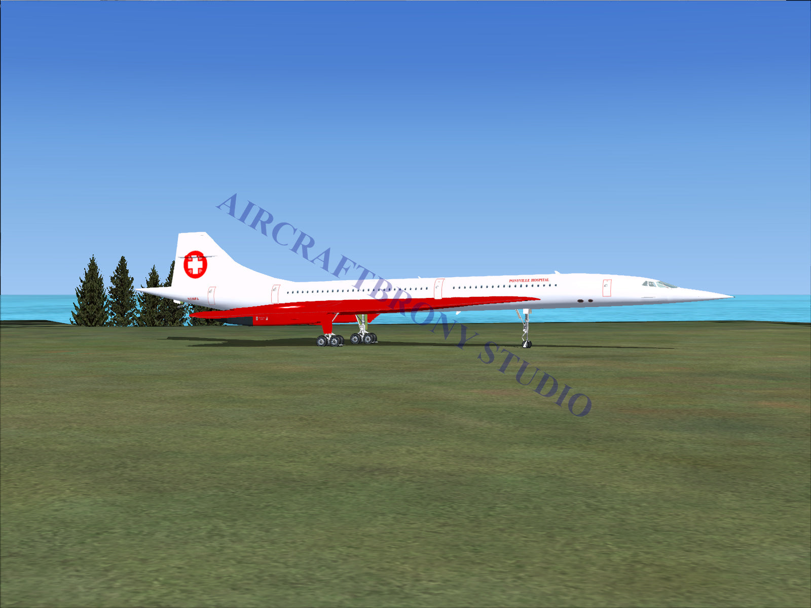 Ponyville Hospital Aerospatiale Concorde (Digital Image) Digital Image