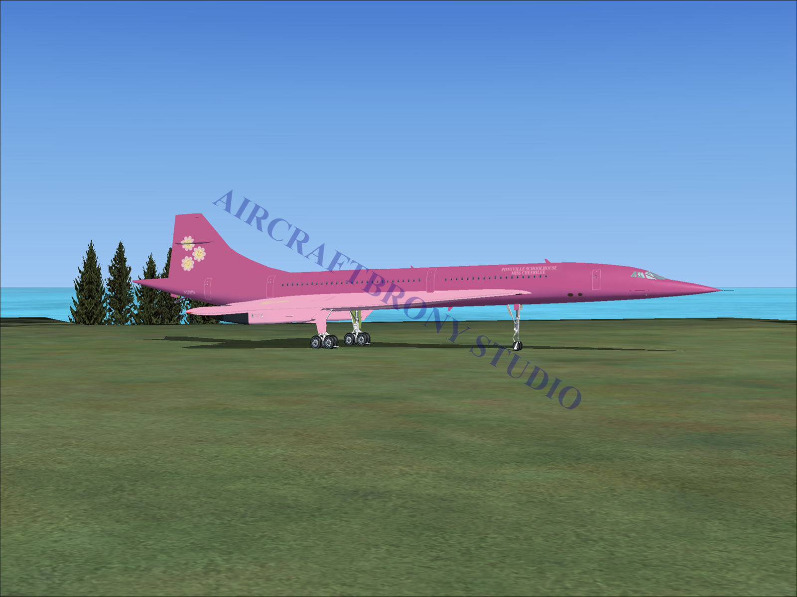 Ponyville Schoolhouse Miss Cheerilee Aerospatiale Concorde (Digital Image) Digital Image