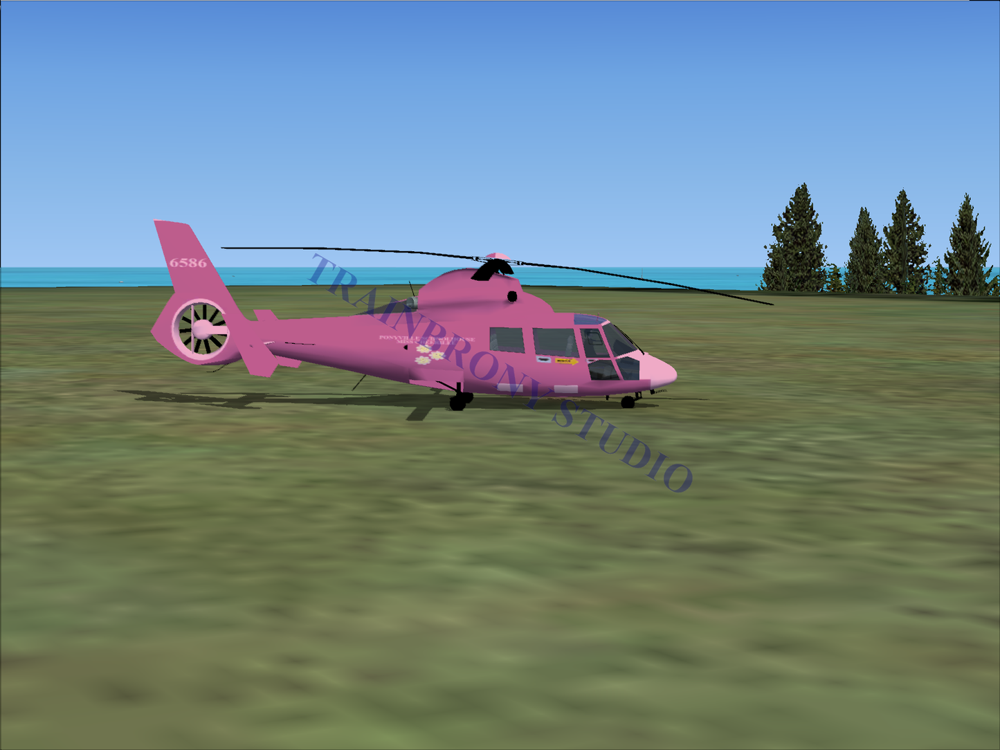 Ponyville Schoolhouse Miss Cheerilee Aerospatiale HH65 Dolphin (Digital Image) Digital Image