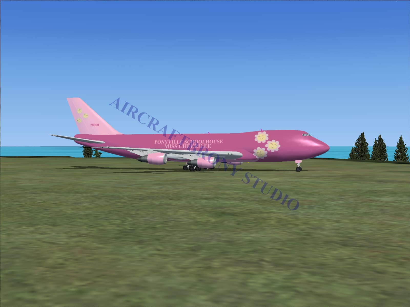 Ponyville Schoolhouse Miss Cheerilee Boeing 747-200 (Digital Image) Digital Image