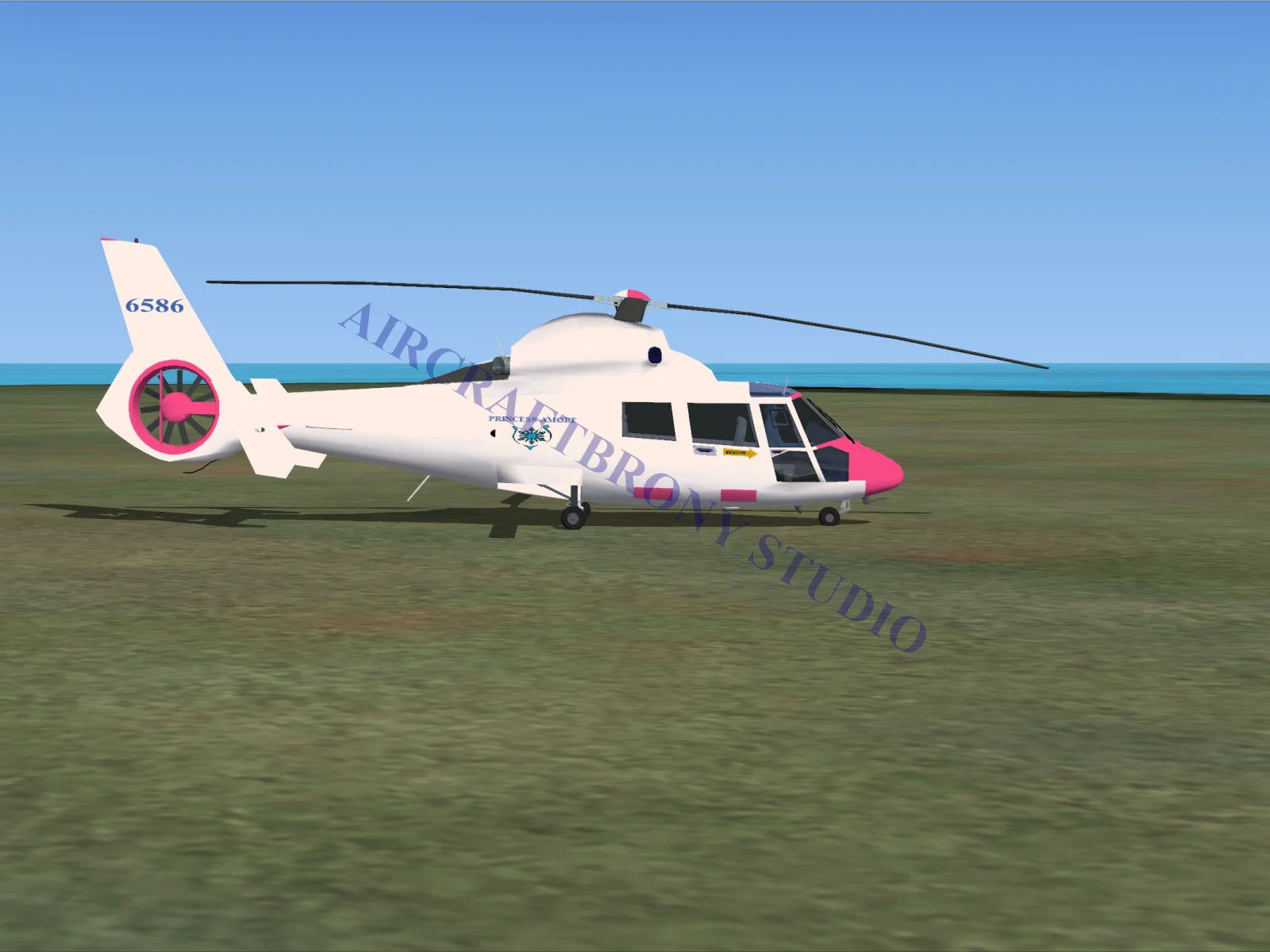 Princess Amore Aerospatiale HH65 Dolphin (Digital Image) Digital Image