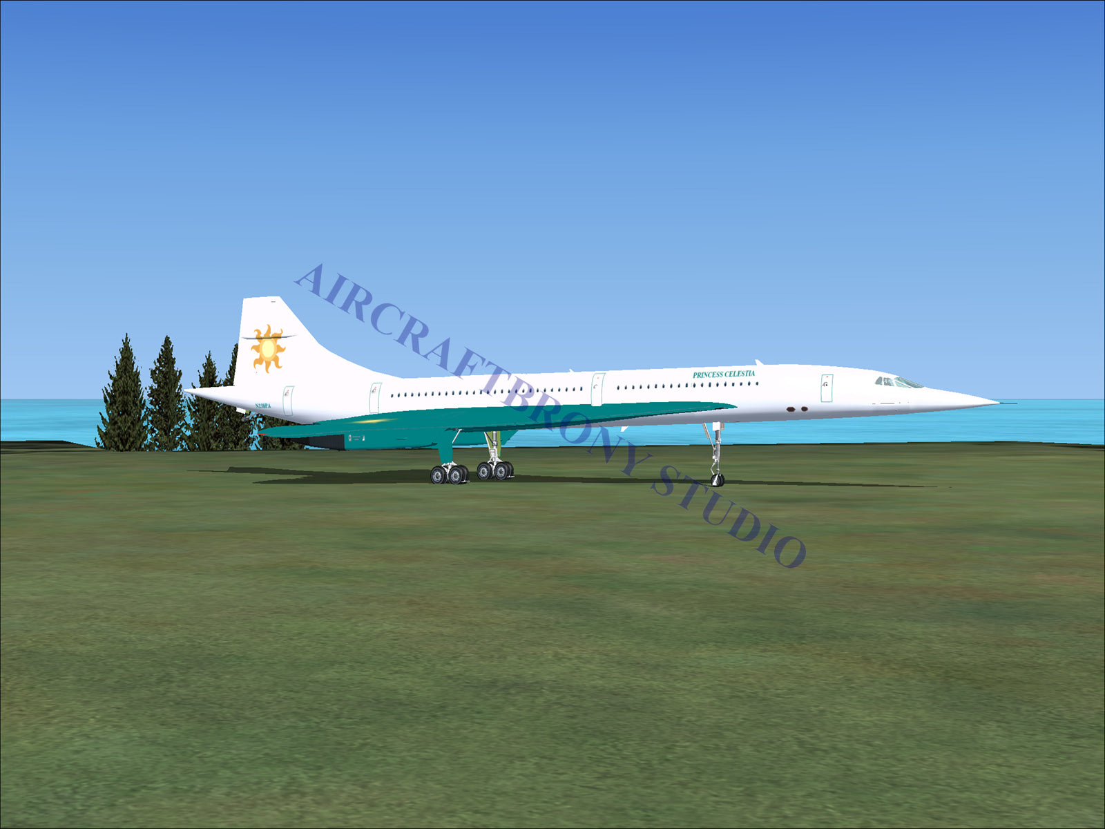 Princess Celestia Aerospatiale Concorde (Digital Image) Digital Image