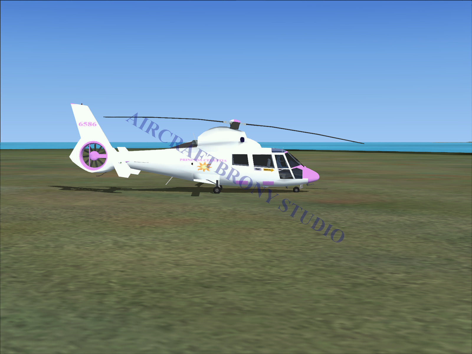 Princess Celestia Aerospatiale HH65 Dolphin (Digital Image) Digital Image