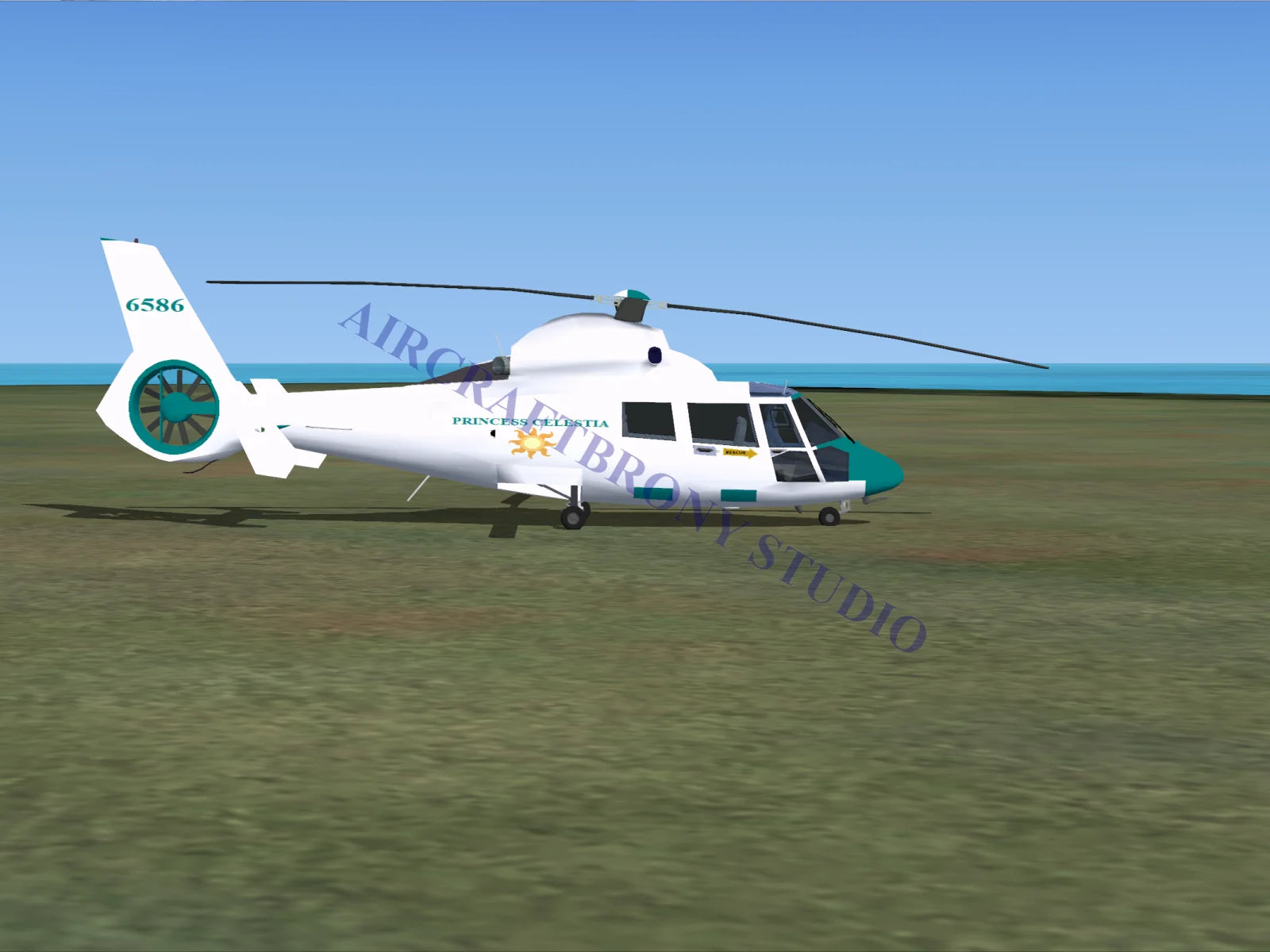 Princess Celestia Aerospatiale HH65 Dolphin (Digital Image) Digital Image