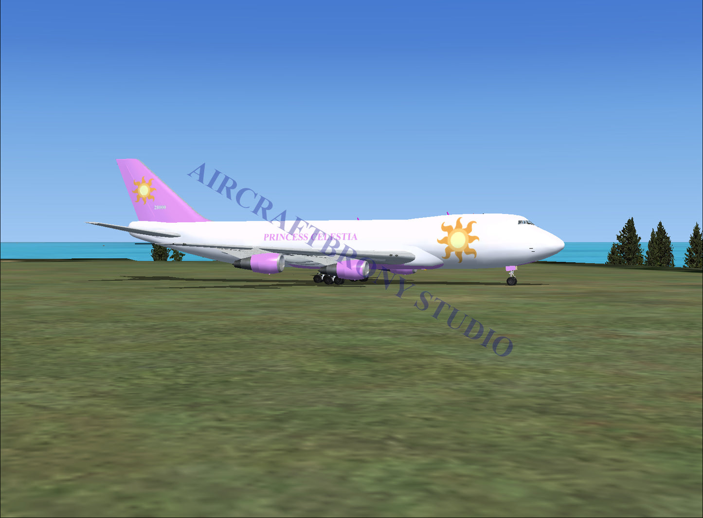 Princess Celestia Boeing 747-200 (Digital Image) Digital Image