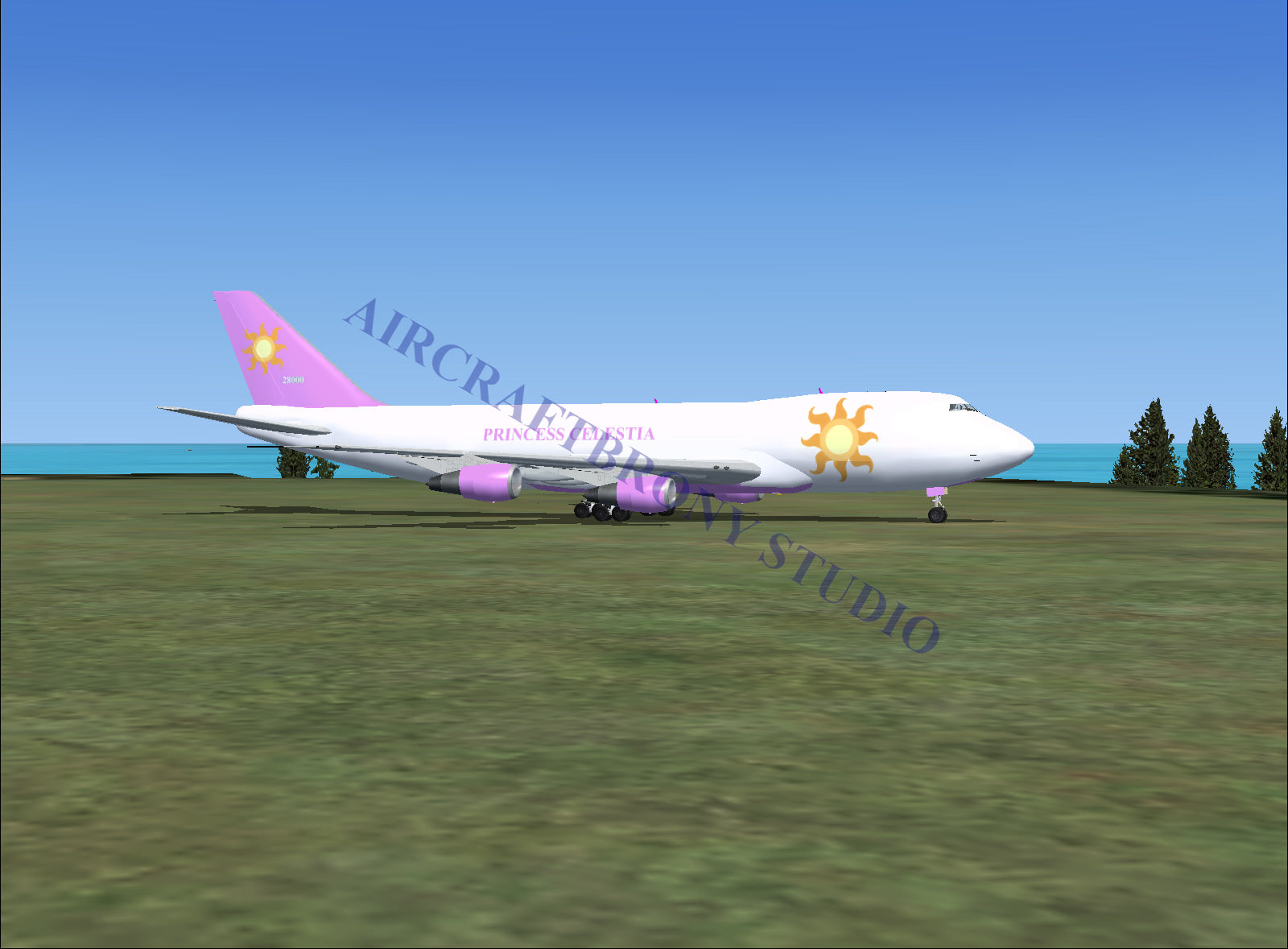 Princess Celestia Boeing 747-200 (Digital Image) Digital Image