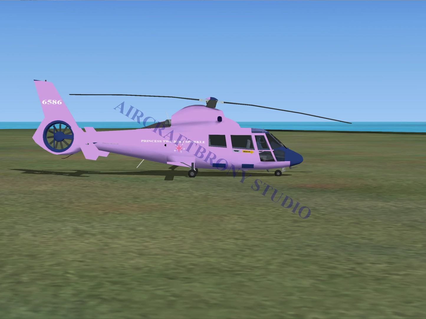 Princess Twilight Sparkle Aerospatiale HH65 Dolphin (Digital Image) Digital Image