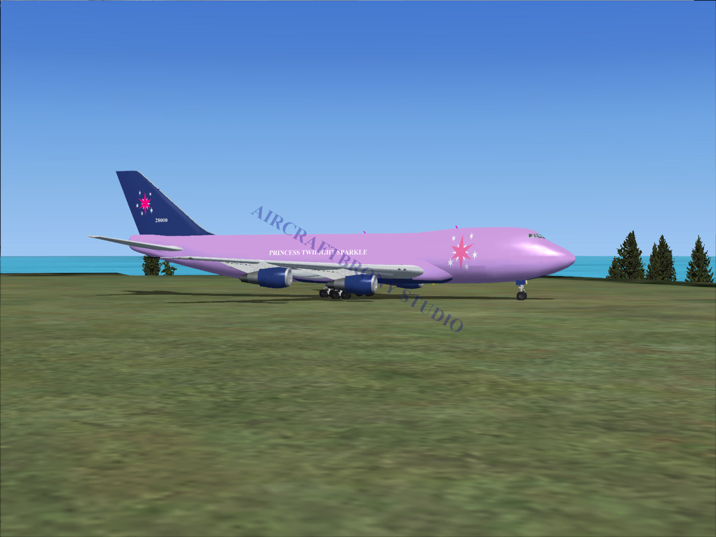 Princess Twilight Sparkle Boeing 747-200 (Digital Image) Digital Image