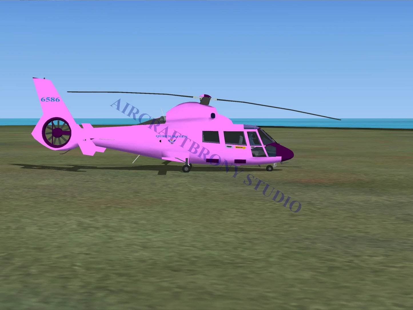 Queen Haven Aerospatiale HH65 Dolphin (Digital Image) Digital Image