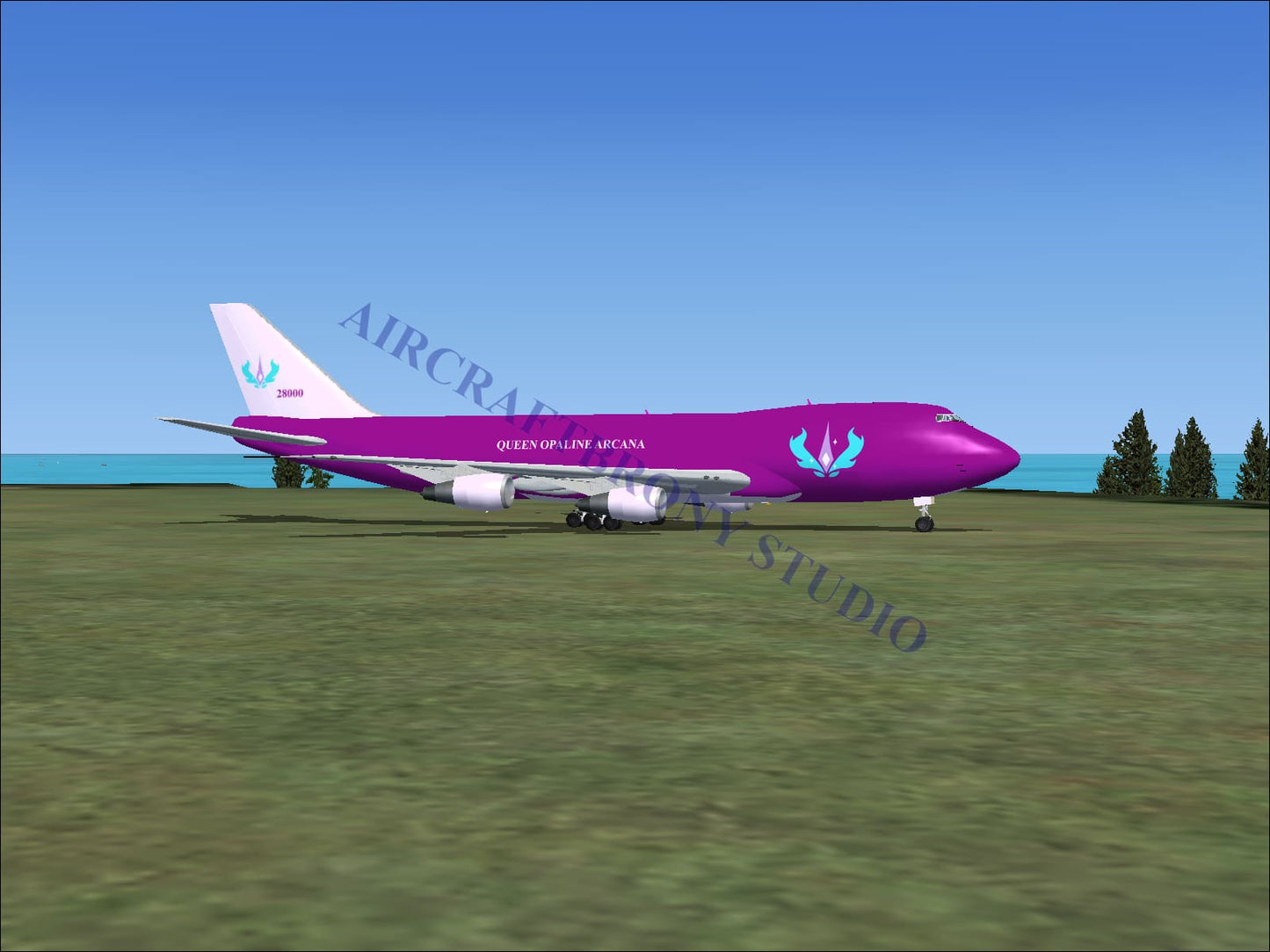 Queen Opaline Arcana Boeing 747-200 (Digital Image) Digital Image