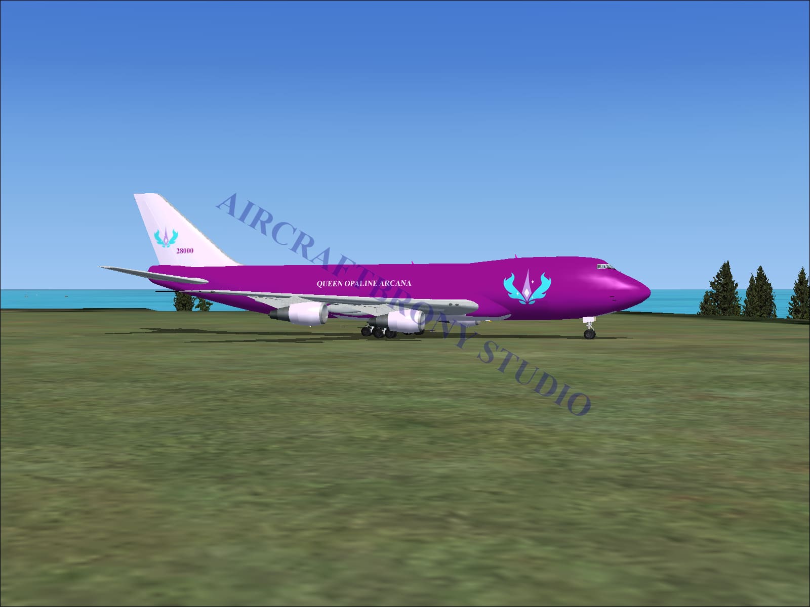 Queen Opaline Arcana Boeing 747-200 (Digital Image) Digital Image