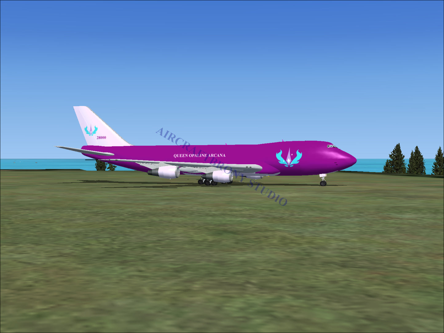 Queen Opaline Arcana Boeing 747-200 (Digital Image) Digital Image