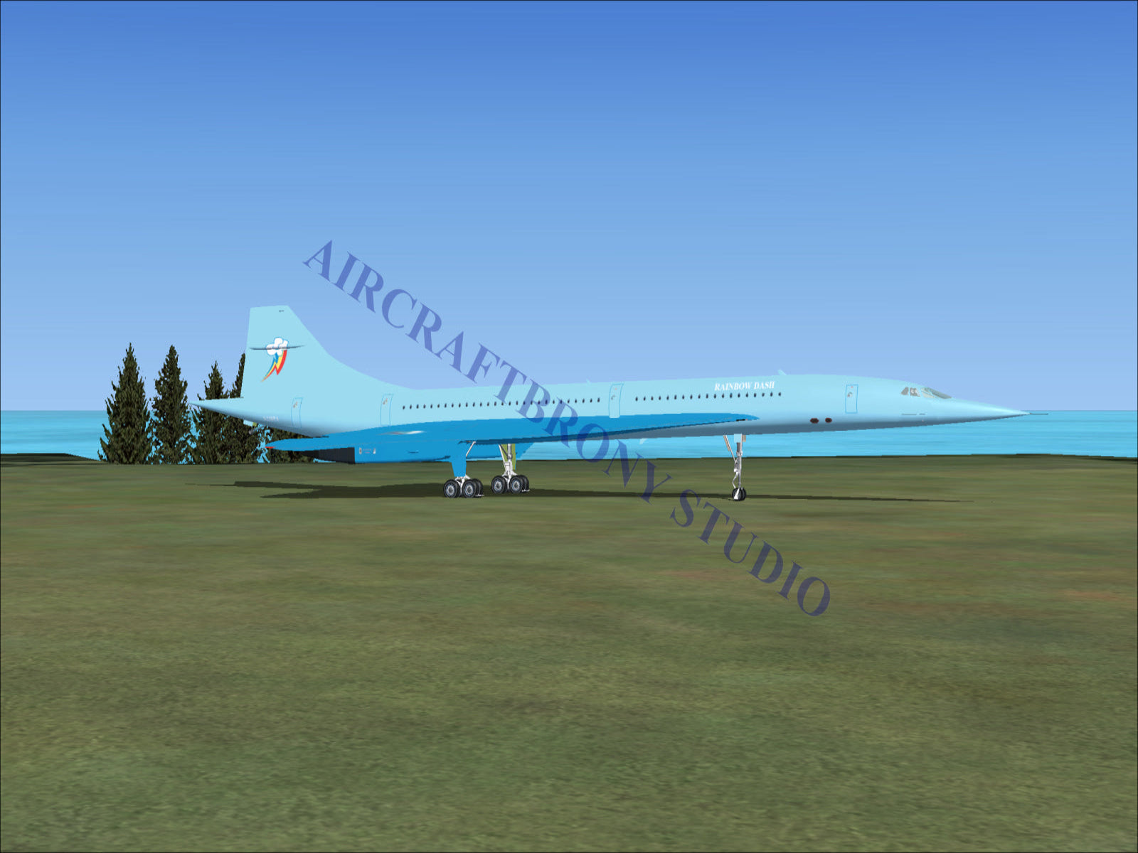 Rainbow Dash Aerospatiale Concorde (Digital Image) Digital Image