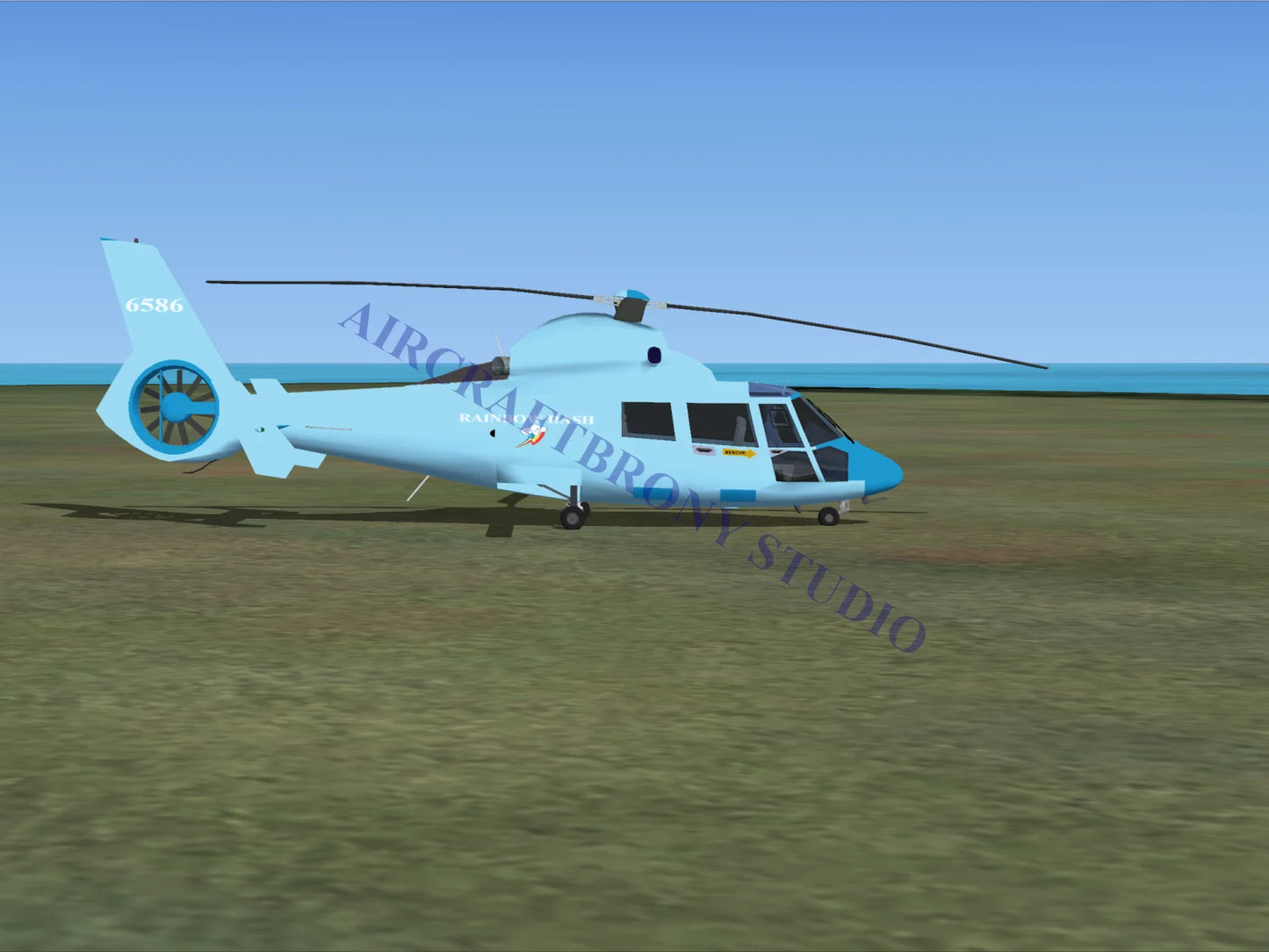 Rainbow Dash Aerospatiale HH65 Dolphin (Digital Image) Digital Image
