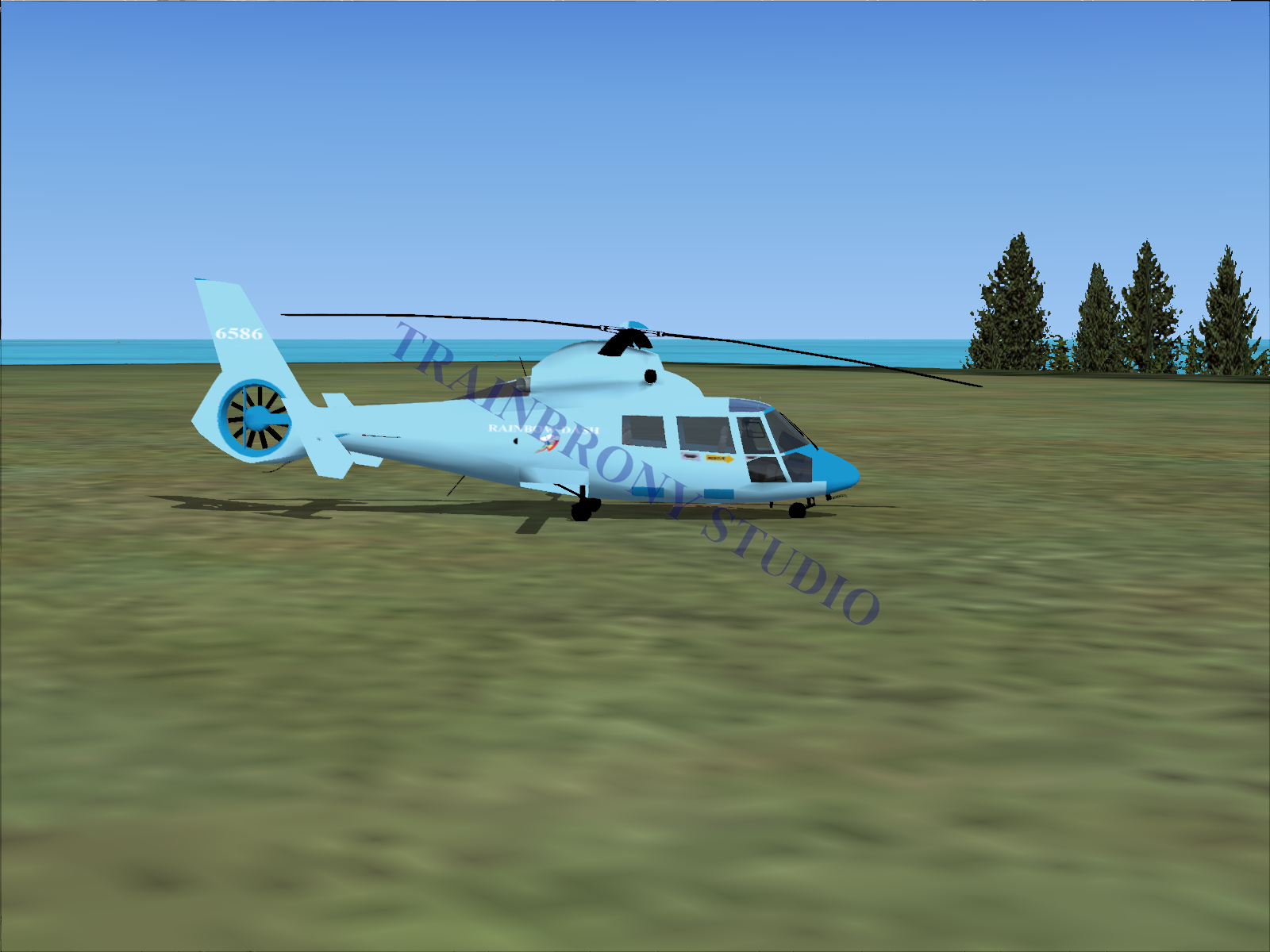 Rainbow Dash Aerospatiale HH65 Dolphin (Digital Image) Digital Image