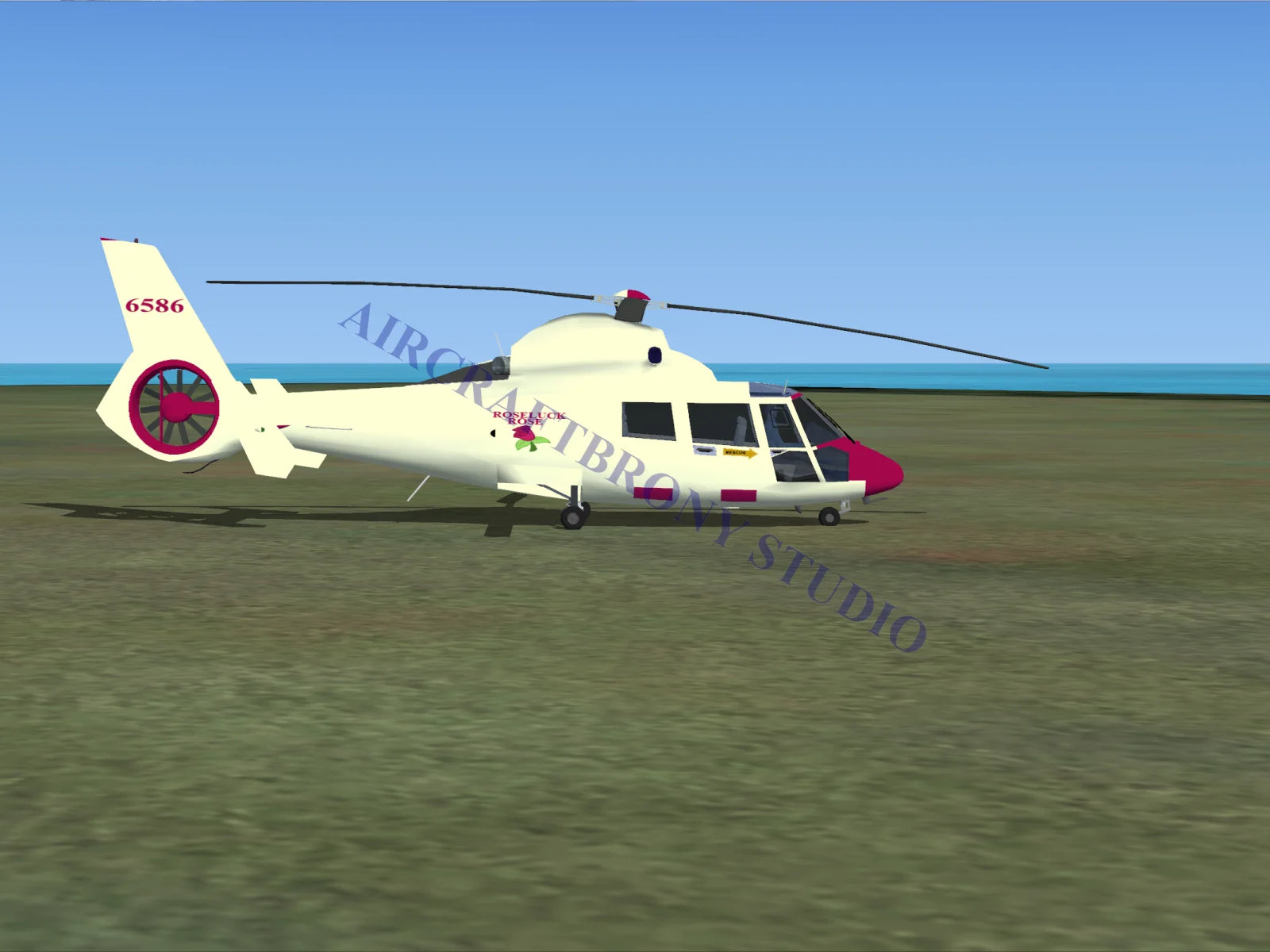Roseluck Rose Aerospatiale HH65 Dolphin (Digital Image) Digital Image