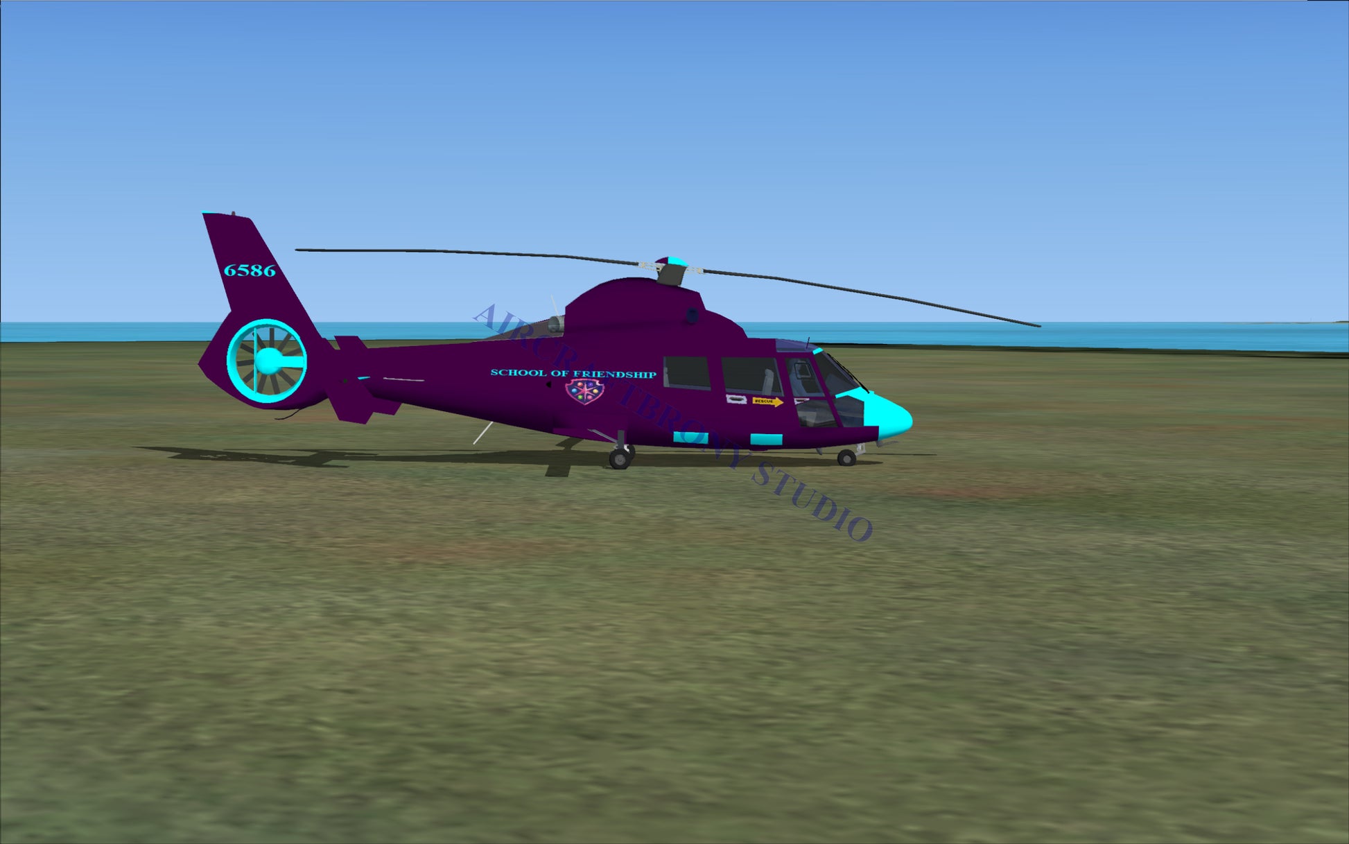 School Friendship Aerospatiale HH65 Dolphin (Digital Image) Digital Image