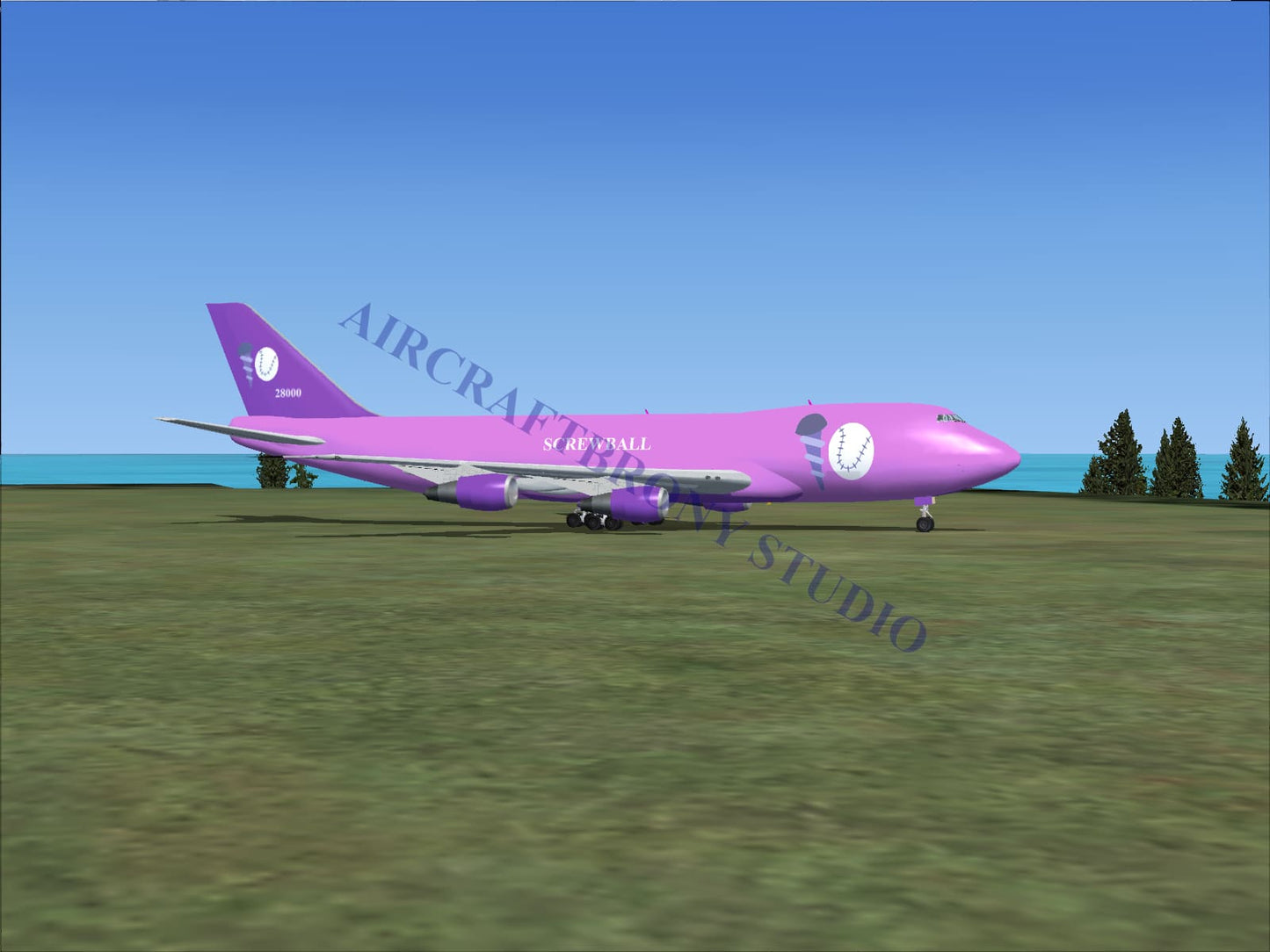 Screwball Boeing 747-200 (Digital Image) Digital Image